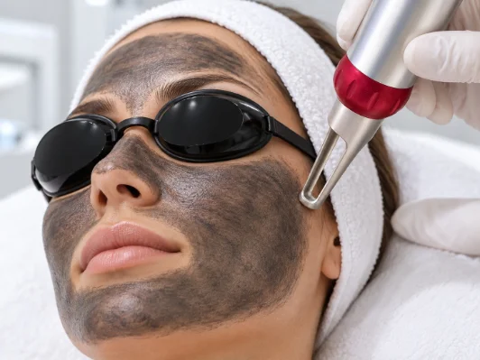 Peeling de carbono (black peel) com laser