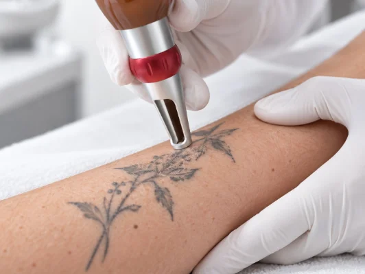 Remoção de tatuagem com laser Q-Switched