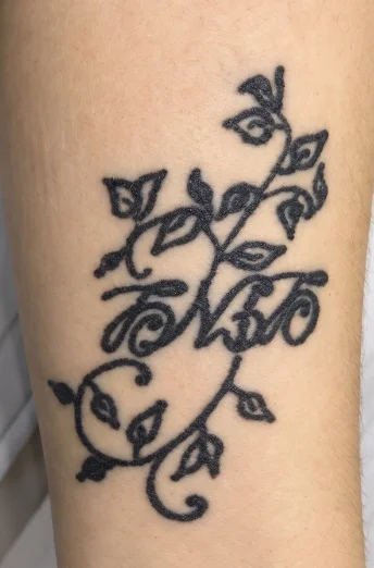 Remoção de tatuagem floral com o Infinity Duos: antes